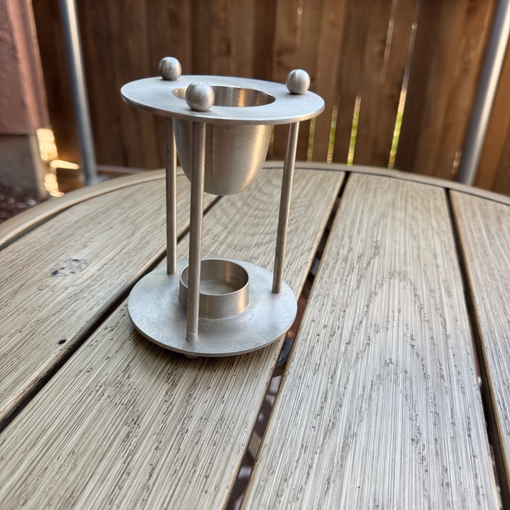 Vintage Metal Diffuser and essential oil burner using tea candles. TheBody Shop